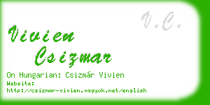 vivien csizmar business card